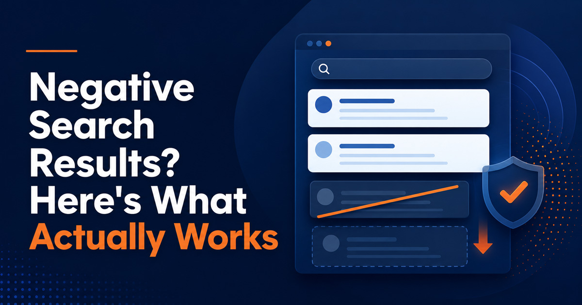 Negative Search Results? Here's What Actually Works